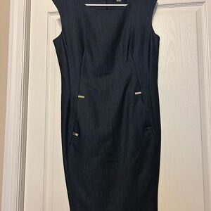 Calvin Klein Navy Midi Dress